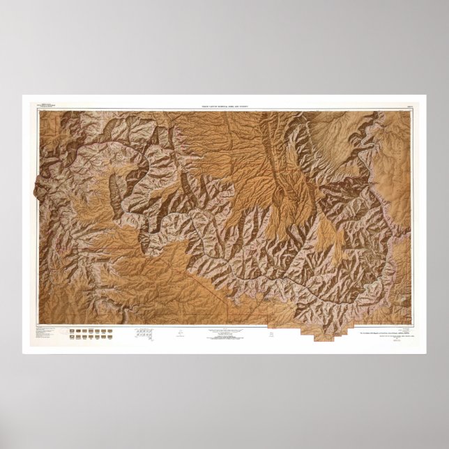 Grand Canyon and Vicinity Map 1962 Poster (Front)