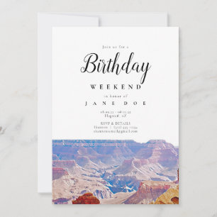 Grand Canyon Arizona Birthday Weekend Invitation