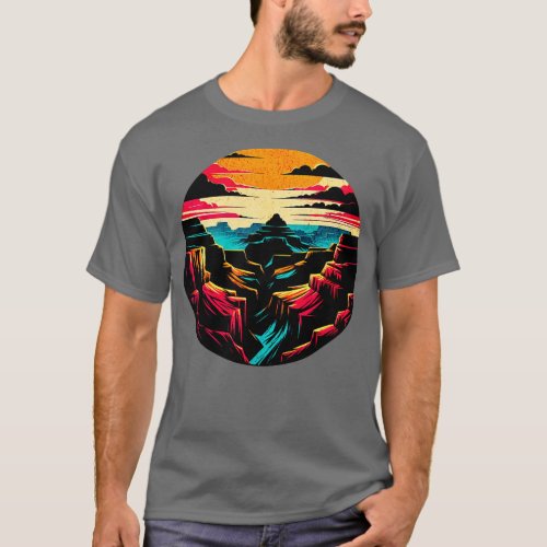 Grand Canyon Arizona Circle Design T_Shirt