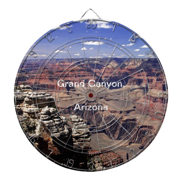 Grand Canyon, Arizona Dartboard With Darts (Front)
