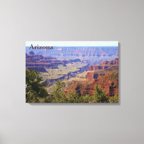 Grand Canyon Arizona Landscape Photo with Text Canvas Print