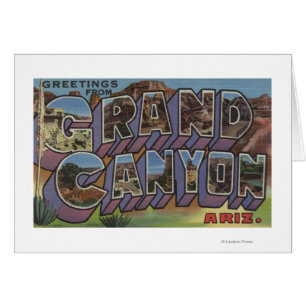 Grand Canyon, Arizona - Large Letter Scenes Cards