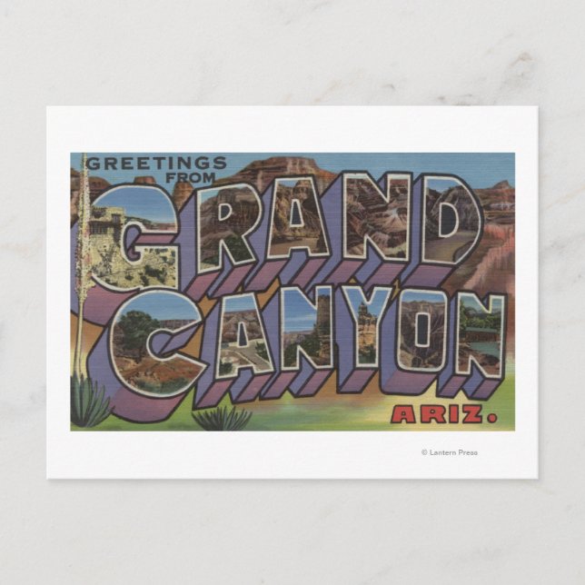 Grand Canyon, Arizona - Large Letter Scenes Postcard (Front)