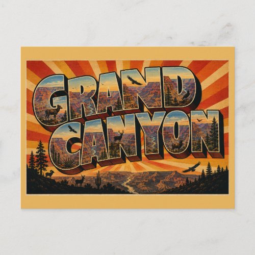 Grand Canyon Arizona Layered Canyon Art Postcard