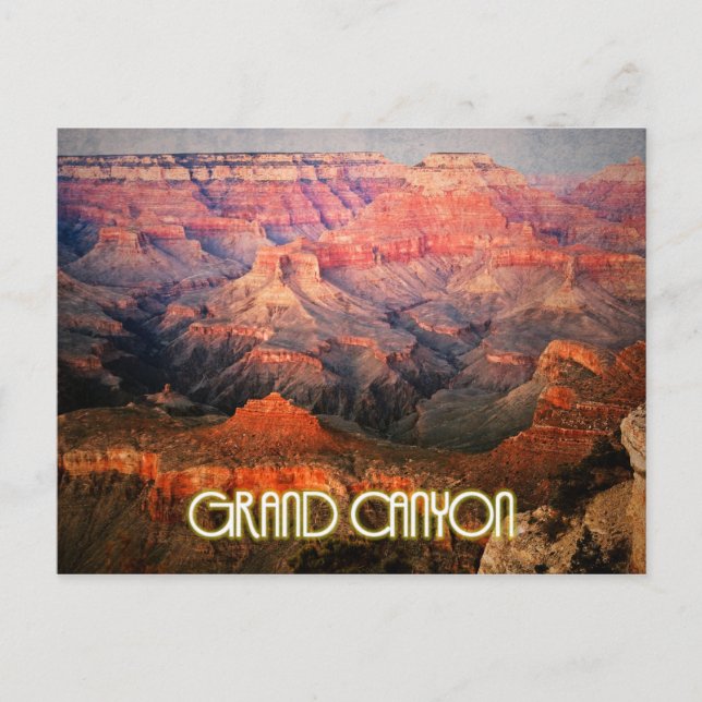 Grand Canyon, Arizona sunset stylized Postcard (Front)