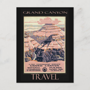 Grand Canyon Arizona Travel Ad Postcard