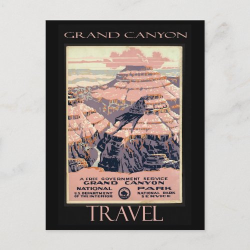Grand Canyon Arizona Travel Ad Postcard