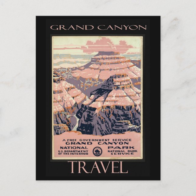 Grand Canyon Arizona Travel Ad Postcard (Front)