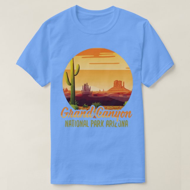 Grand Canyon Arizona Us National Park Travel Hikin T-Shirt (Design Front)
