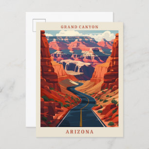 Grand Canyon Arizona USA Elegant Vintage Travel Postcard