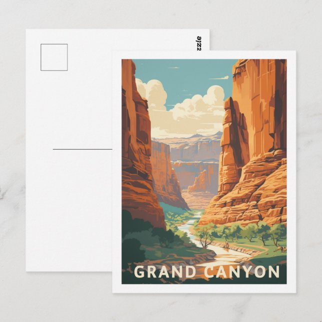 Grand Canyon Arizona USA Famous Travel Place Postcard (Front/Back)