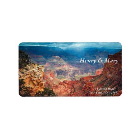 Grand Canyon, Arizona, Usa Label