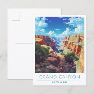 Grand Canyon Arizona USA Vintage Travel  Postcard