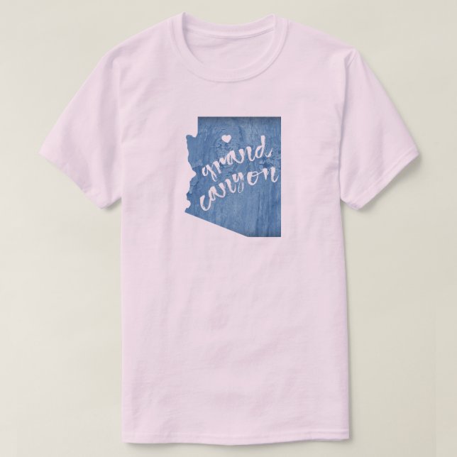 Grand Canyon Arizona Wood Grain T-Shirt (Design Front)