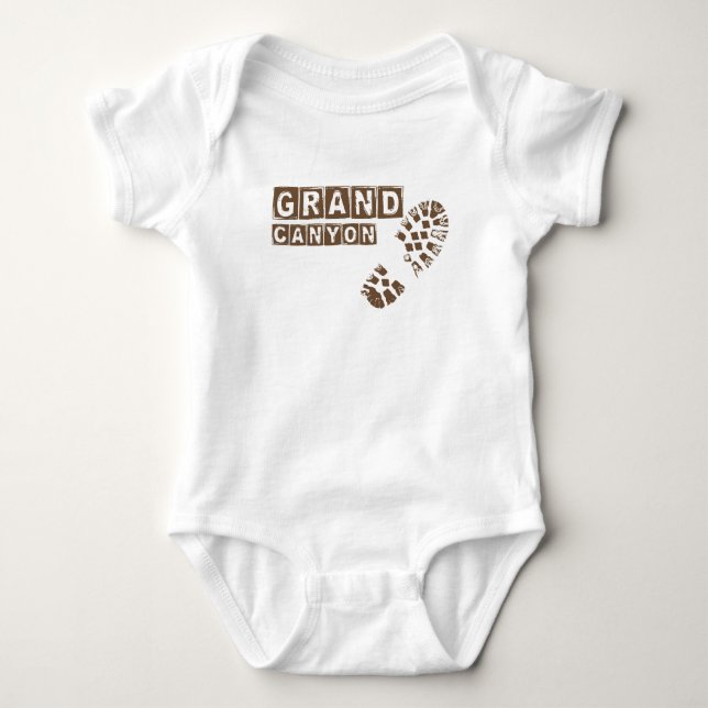 Grand Canyon Boot Print Baby Bodysuit (Front)