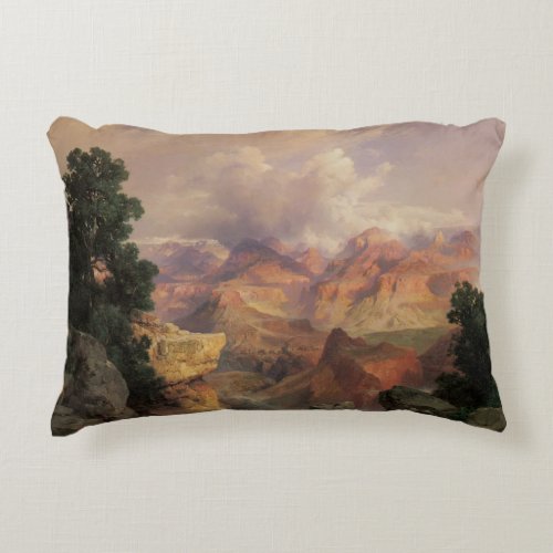 Grand Canyon by Thomas Moran Vintage Landscape Accent Pillow