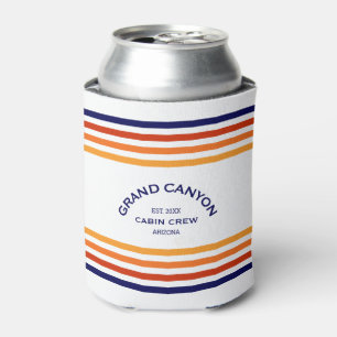 Grand Canyon Cabin Club Custom Crest Park Stripe Can Cooler