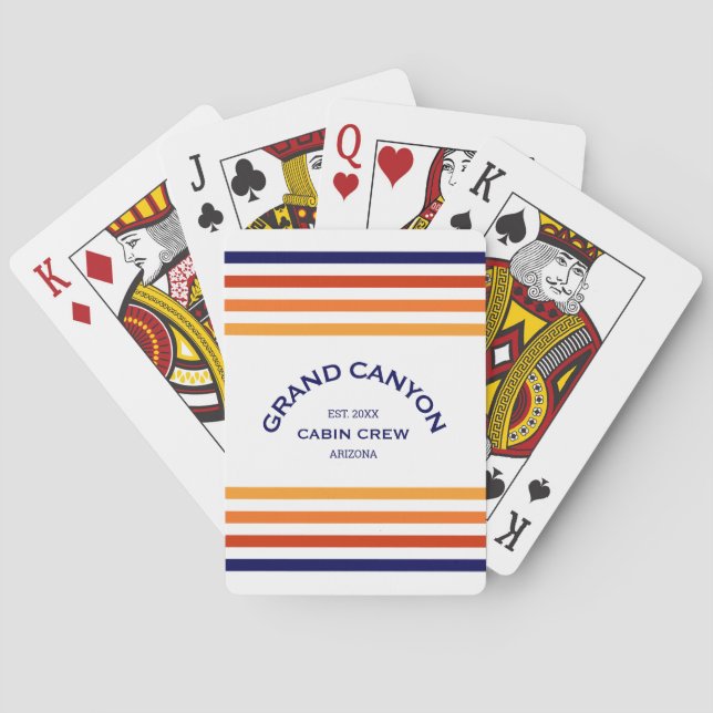 Grand Canyon Cabin Club Custom Crest Park Stripe Poker Cards (Back)