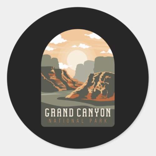 Grand Canyon Classic Round Sticker