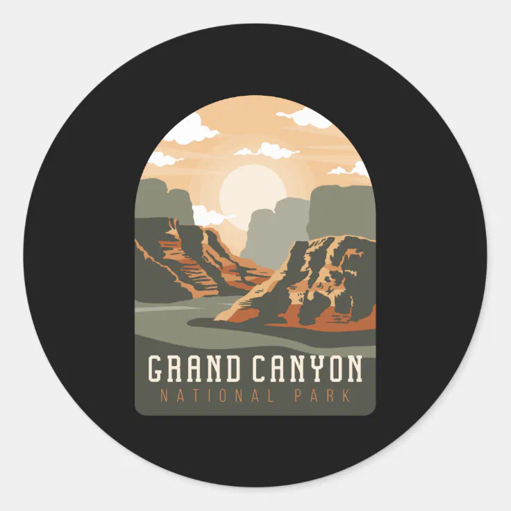 Grand Canyon Classic Round Sticker | Zazzle