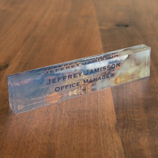Grand Canyon, Clouds, Name and Title, Acrylic Desk Name Plate