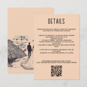 Grand Canyon Couple QR Code and Details Enclosure Card