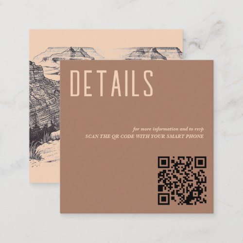 Grand Canyon Couple QR Code Enclosure Card