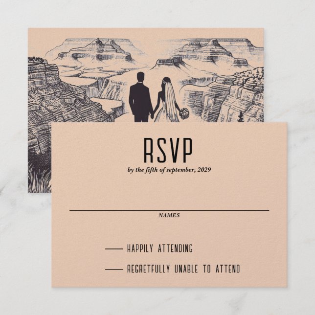 Grand Canyon Couple RSVP Card (Front/Back)