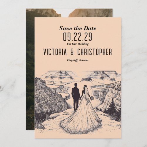 Grand Canyon Couple Save the Date