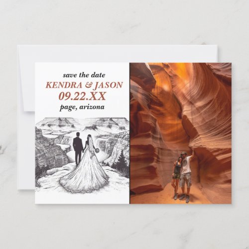Grand Canyon Couple Save the Date Invitation