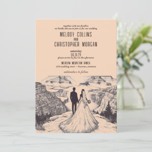 Grand Canyon Couple Wedding Invitation