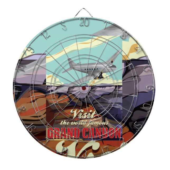 Grand Canyon Dartboard With Darts (Front)
