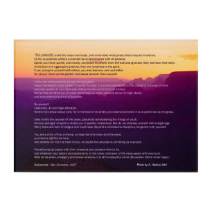 Grand Canyon Desiderata  Acrylic Print
