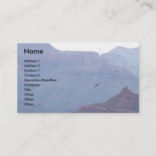 Customizable Grand Canyon Eagle in Flight Business Profile Card Business Card Templates