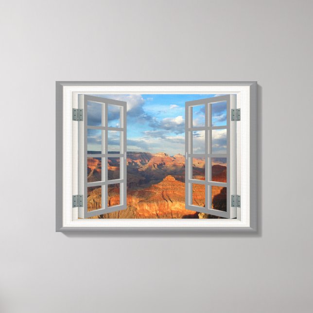 Grand Canyon Fake Faux Window View USA Canvas Print (Front)