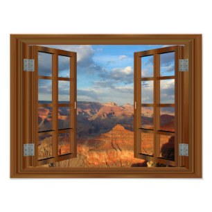 Grand Canyon Fake Faux Window View USA Photo Print