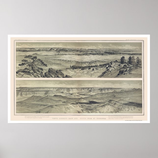 Grand Canyon from Mt. Trumbull Print 1882 (Front)