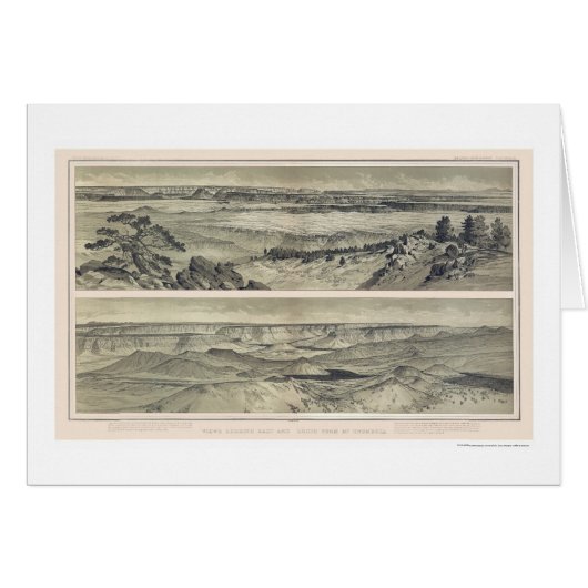 Grand Canyon from Mt. Trumbull Print 1882 Cards (Front Horizontal)