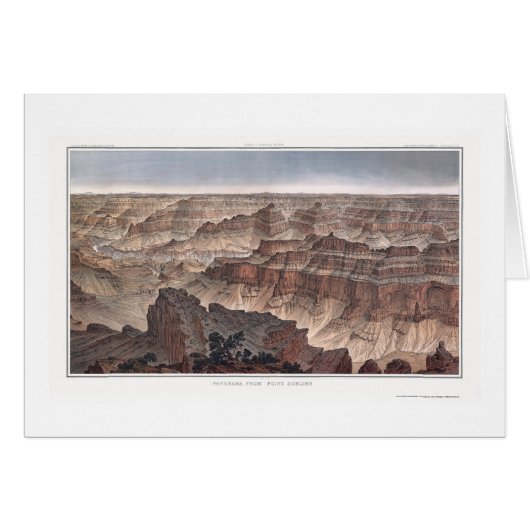 Grand Canyon from Pt. Sublime by Dutton 1882B Cards (Front Horizontal)