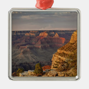 Grand Canyon from the south rim at sunset, 2 Metal Ornament