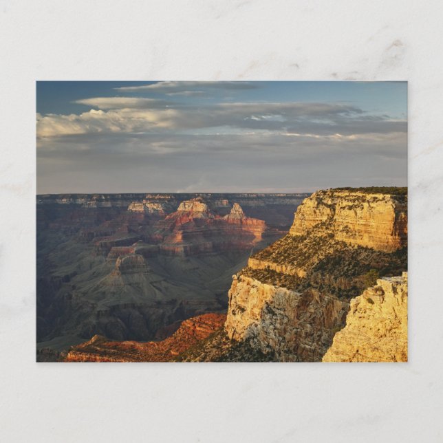 Grand Canyon from the south rim at sunset, 3 Postcard (Front)