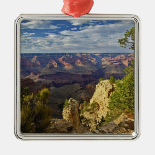Grand Canyon from the south rim at sunset, 6 Metal Ornament