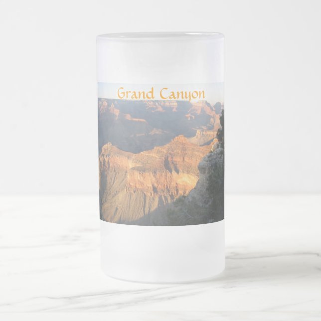 Grand Canyon Frosted Glass Beer Mug (Center)