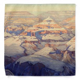 Grand Canyon, Hiroshi Yoshida, Woodcut Bandana
