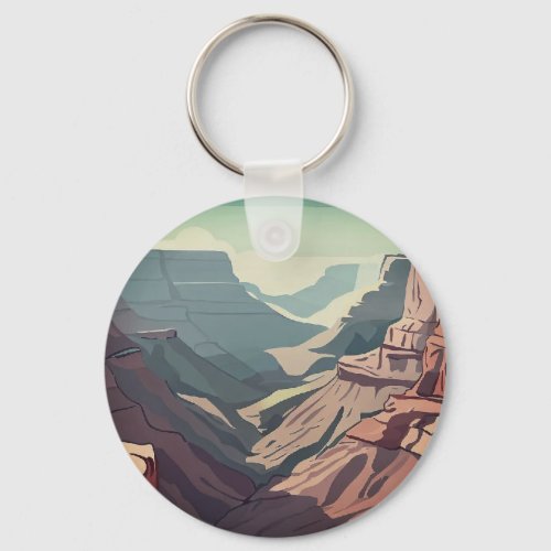Grand canyon in anime style keychain