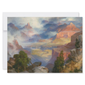 Grand Canyon in Mist (by Thomas Moran) Card