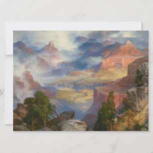 Grand Canyon in Mist (by Thomas Moran) Card