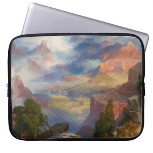 Grand Canyon in Mist by Thomas Moran Laptop Sleeve