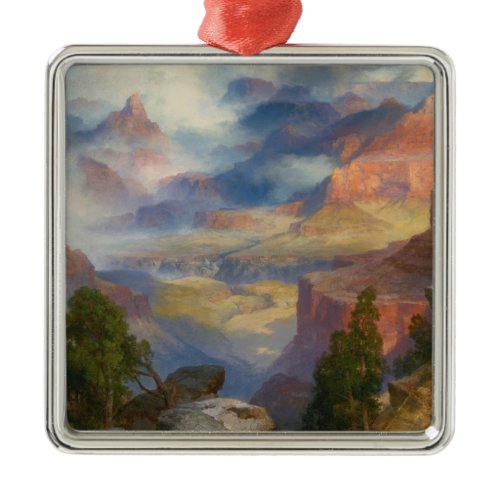 Grand Canyon in Mist (by Thomas Moran) Metal Ornament