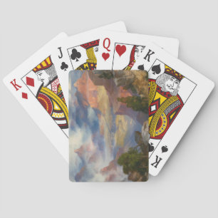 Grand Canyon in Mist (by Thomas Moran) Poker Cards